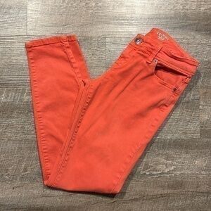 The Limited skinny leg red/orange ankle mid rusty jeans size 4R